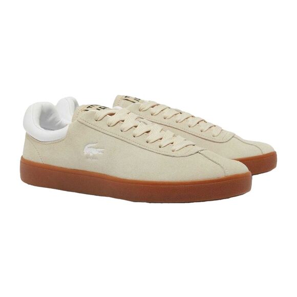 Lacoste Mens Baseshot Suede Sneakers / Beige